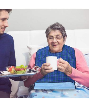Adult Bibs 2 Pack Waterproof Apron Set for Men Women for Eating with Adjustable Strap Washable Reusable Large Terry Cloth for Elderly Seniors and Disabled Extra Long Clothing Protector - Buy Online on GoSupps.com