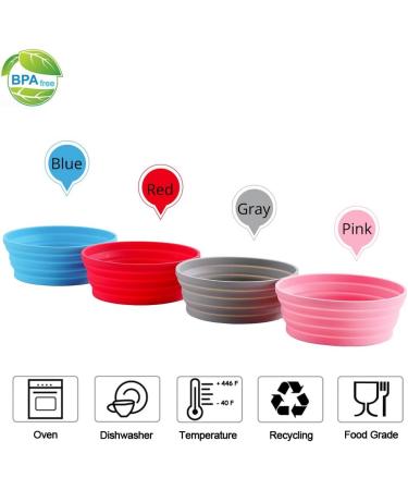Ecoart Silicone Collapsible Bowl - Gray (L) | Perfect for Travel, Camping, and Hiking - Buy Online on GoSupps.com