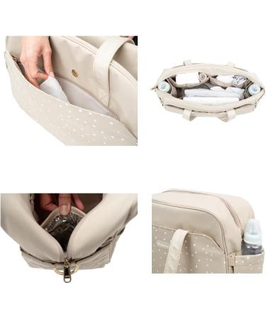 Kikkaboo Chelsea Diaper Bag - Beige with Changing Mat Side Pockets & Thermal Compartment - International Shipping Available - Buy Online on GoSupps.com
