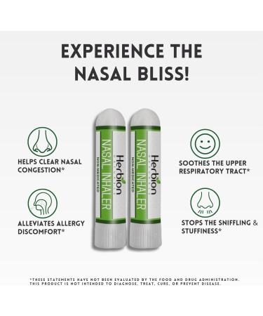 Herbion Naturals Nasal Inhaler - Natural Relief for Congestion & Sinus Pressure | Non-Medicated Essential Oils | 12 Count | 2-Pack - Shop Internationally - Buy Online on GoSupps.com
