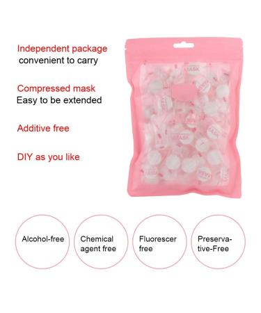 100Pcs Compressed Face Masks - Nonwoven Fiber DIY Skin Care Natural Cotton Wrapped Masks for International Shipping - Buy Online on GoSupps.com