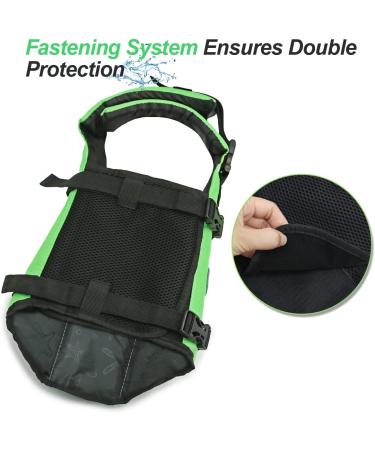 Vivaglory Ripstop Dog Rescue Vest - Improved Buoyancy & Visibility for Small to Medium Dogs - Neon Green XL (Chest 78-96cm) - International Shipping Available - Buy Online on GoSupps.com