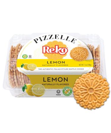 Reko Pizzelle Authentic Italian Style Waffle Cookie - Lemon - 7 Oz.