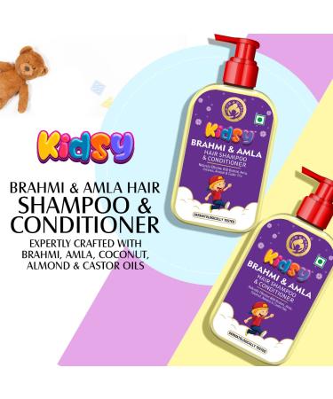 Mom & World Kidsy Brahmi & Amla Shampoo & Conditioner for Kids | Sulfate-Free Natural Oils 240ml - International Shipping Available - Buy Online on GoSupps.com