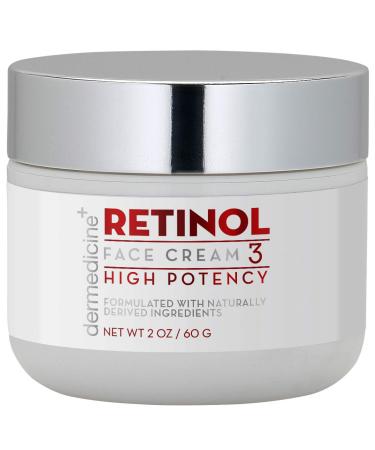 Retinol Cream For Face & Eye 3% Blend | Natural Anti Aging w/Jojoba Oil Apricot Oil Hyaluronic Acid & Squalane | Helps Smooth Fine Lines & Wrinkles & Brightens for Younger Skin 2 Ounce (Pack of 1)