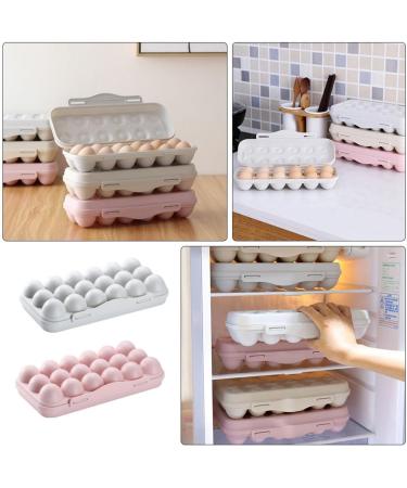 OSALADI 2pcs 18 Egg Storage Box Filled Plastic Eggs Fridge Egg Dispenser Egg Storage Tray With re-usable Assorted Color 30x15cm - Buy Online on GoSupps.com