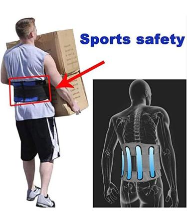 Adjustable Lower Back Support Belt - Breathable Lumbar Pain Relief for Men & Women | Ideal for Herniated Disc & Sciatica - Co L/Large Schwarz - Buy Online on GoSupps.com