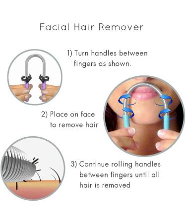 Mukazom Original Hair Remover Spring Epilator - Best Facial Hair Removal for Women | Cheeks Neck Upper Lip & Chin (Black-New) - Shop Internationally - Buy Online on GoSupps.com