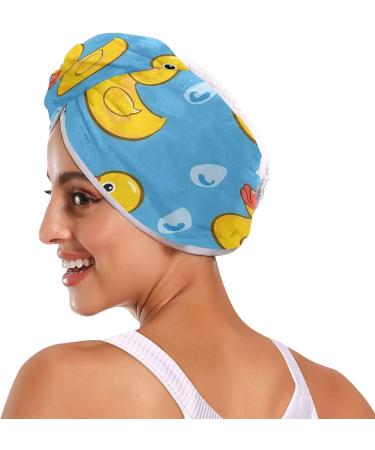 Little Yellow Duck Hair Towel 2 Pack - Super Absorbent Quick Dry Turbans for Women & Girls - Buy Online on GoSupps.com