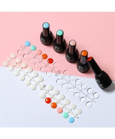 NMKL38 False Nail Tips Color Chart - 120 Pack Flat Back Display Tips with Adhesive Sticker - Natural Color Card for UV/Gel/Polish Nail Art - Buy Online on GoSupps.com