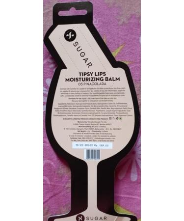 Tipsy Lip Balm - Pinacolada Moisturizer for Dry Lips | Shea Butter & Jojoba Oil | 4.5g Cosmetics - Buy Online on GoSupps.com