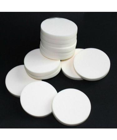 AKOAK 20pcs Round Make Up Facial Face Soft Sponge Cosmetic Puff Women Lady Beauty Makeup Foundation Powder Puff (WHITE COLOR/20) - Buy Online on GoSupps.com