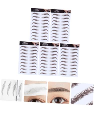 PLAFOPE 5pcs Eyebrow Stickers Temporary Brow Tattoos Shaping Brow Shaper Artificial Eyebrow Make up Set Miss - Buy Online on GoSupps.com