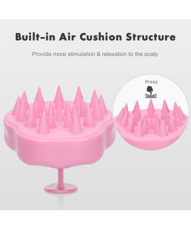 FREATECCH CHAUT Massage Brush - Wet & Dry Shampoo Brush for Scalp Peeling & Massage | Silicone Hair Root Care | Stimulates Growth & Reduces Dandruff - Pink Classic - Buy Online on GoSupps.com