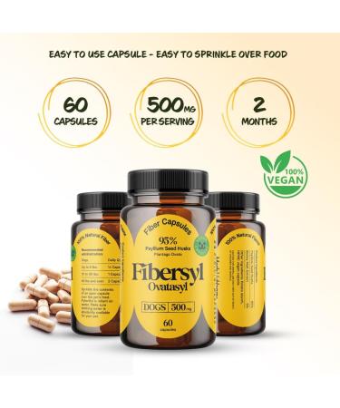 Medsmehappy FiberSyl Ovatasyl Prebiotics for Dogs Digestive Health - 60 Capsules - Buy Online on GoSupps.com