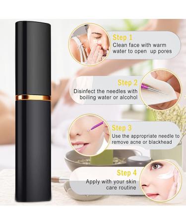 10pcs Blackhead Remover Tool Kit Stainless Steel Pimple Popper Tool Comedones Extractor for Forehead Face Nose Multifunction Acne Needle Tool with Metal Case for Travel Home Use CA Nano ten piece set (black box) - Buy Online on GoSupps.com