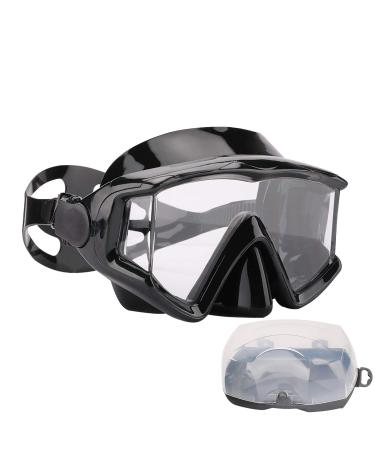 AQUA A DIVE SPORTS Diving mask Anti-Fog Swimming Snorkel mask Suitable for Adults Scuba Dive Swim Snorkeling Goggles Masks M308-BLACK