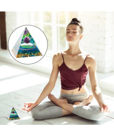 6cm Amethyst Crystal Pyramid with Tree of Life - Elegant Home & Yoga Decoration | International Shipping - Buy Online on GoSupps.com
