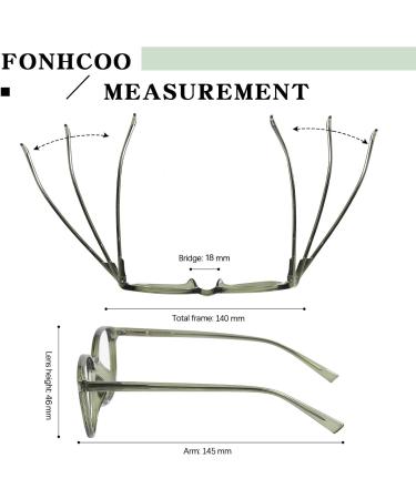 FONHCOO Blue Light Filter Glasses for Women | TR90 Anti-Fatigue Gaming Glasses - Lightweight Emerald Green - Buy Online on GoSupps.com