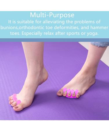 ZaxSota Pedicure Toe Separators - Washable Toe Spacers for Nail Polish, Orthopedic Bunion Relief - 2 Pairs Pink - Buy Online on GoSupps.com