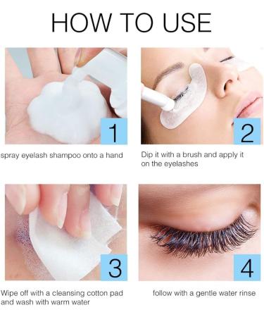 ARTIFUN Eyelash Foam Cleaner 50ml - Professional Mild Eyelash Shampoo for Extensions with Brush - No Irritation Mascara Remover - Buy Online on GoSupps.com