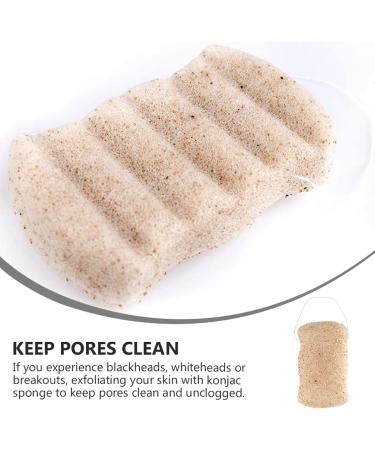 FOMIYES Konjac Face Wash Sponge Puff | Gentle Facial Cleaning Sponge for Makeup Removal & Bath | Ideal for All Skin Types - Buy Online on GoSupps.com