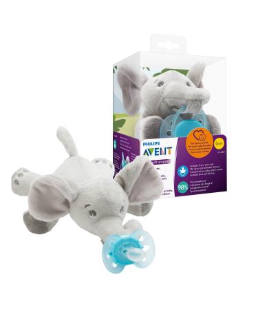 Philips Avent soft toy with pacifier (model SCF348/13) Elephant