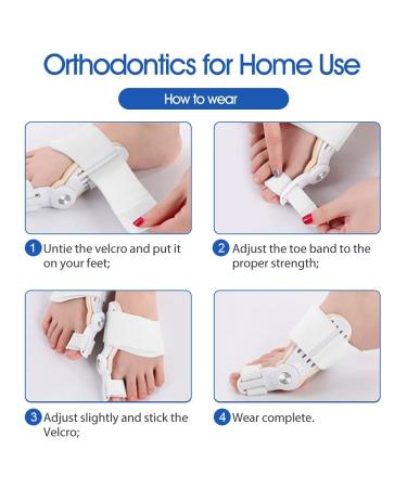 Oxiioltw Bunion Splint & Corrector for Women & Men - Big Toe Straightener with Bunion Pads - Hallux Valgus Relief - Day/Night Support (2 Pcs) - Buy Online on GoSupps.com
