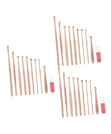 3 Sets Earwax Remover Ear Wax Cleaning Kit Exquisite Earwax Cleaners Ear Wax Removal Kit Cleaning Tools for Ear Stainless Steel Ear Spoons Earwax Removal Supplies Durable Ear Picks