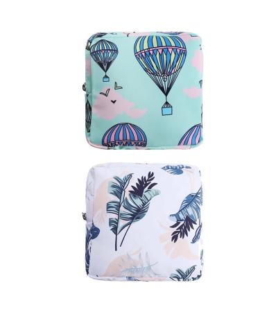 SSRDFU TAMPON storage - 2 pieces of women's bonds. Storage pocket wearable with zipper tampon storage sanitary pads storage bag for women girls
