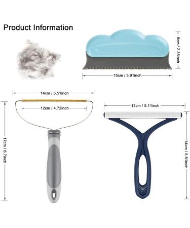 Pet Hair Remover 3PCS Dog Cat Hair Remover for Couch Reusable Lint Remover Shaver Portable Carpet Rake Scraper Brush for Rugs Clothing Pet Towers Gadgets Must Have Home - Buy Online on GoSupps.com