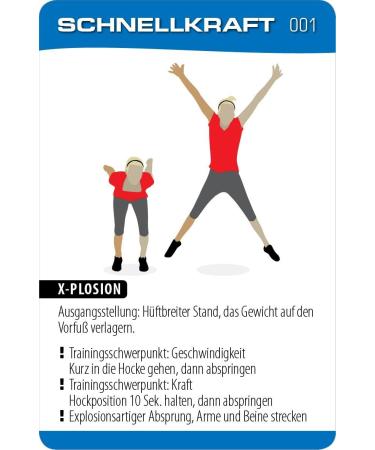 Stop!Fitness Fast Power Plyometrics Training Tickets | Exercise Cards - German Version (66x100mm) - SAQ Series - Buy Online on GoSupps.com