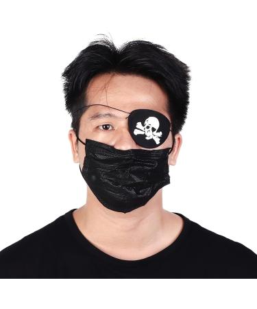 Ankroyu Skull Pirate Eye Patch 10pcs / sac pour les fournitures de f te d'Halloween (Cr ne en feutre de corde noire (avec des os)) - Buy Online on GoSupps.com