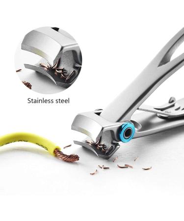 Nail Clippers Volwco 15mm Wide Jaw Opening Deluxe Sturdy Stainless Steel Fingernail Clippers Toenail Clippers for Thick Nails Big Size Ultra Sharp Cuts Smoothly and Clearly Rust Proof - Buy Online on GoSupps.com