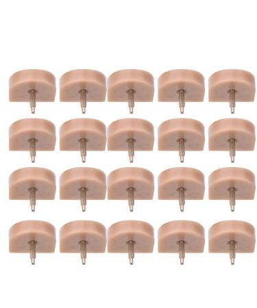 10 Pairs High Heel Tips Replacement Shoes Heel Dowel Shoe Repair Accessories (613 beige 19 * 20.5)