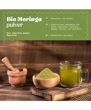 Organic Moringa Oleifera Leaf Powder - 400g Premium Quality | NaturaleBio - Buy Online on GoSupps.com