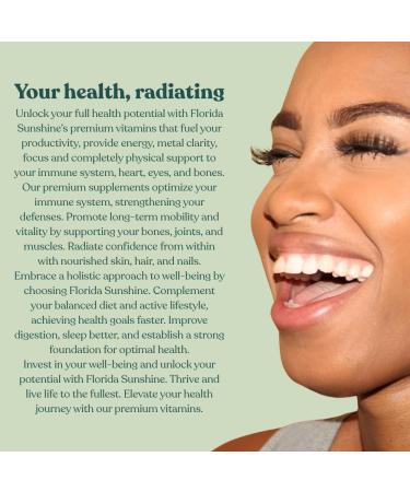 Florida Sunshine Premium CoQ10 200mg 60 Capsules | Heart Health Support | Energy Production | Antioxidant Coenzyme Q10 | Supplement - Buy Online on GoSupps.com