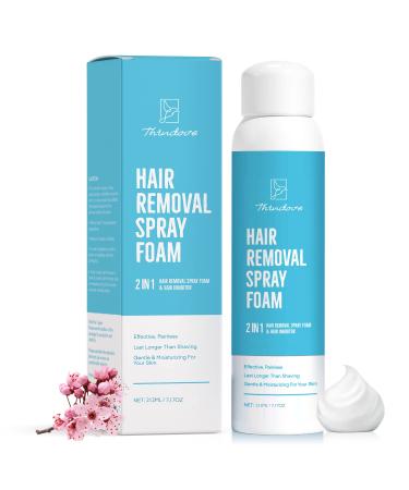 Hair Removal Spray Foam - Newest Formula from 100% Natural Ingredients - Effective & Painless Hair Removal Cream - Body & Intimate Depilatory Spray Foam for Women & Men Blue