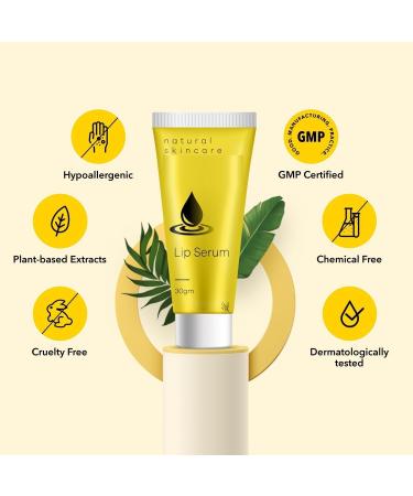 1.05Ounce (30 gram) Natural Lip Serum | Moisturizer For Lip Lightening | Moisturizing - Buy Online on GoSupps.com