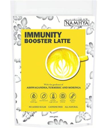 NAMHYA Immunity Booster Latte 100% Natural with Goodness of Turmeric Ashwagandha Coconut Flakes Tulsi (Basil) & Moringa 3.53 oz - Buy Online on GoSupps.com