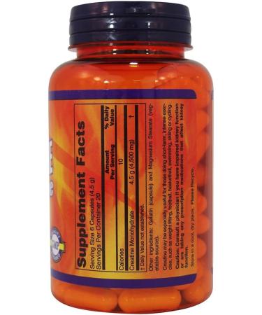 Buy Now Foods Creatine Monohydrate 750 mg - 120 Caps | Premium Sports Supplement for Enhanced Performance - Fast International Shipping - Buy Online on GoSupps.com
