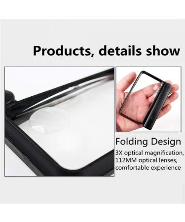 Folding Square Glass 3X Portable Pocket Magnifier Old Man Children Reading Flowers Mobile Phone Text Messages Travel HD Mirror Made in China - Buy Online on GoSupps.com