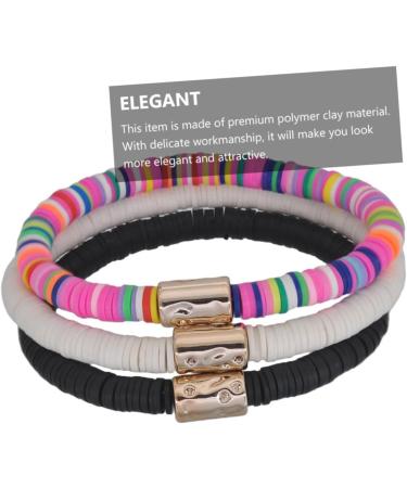 TENDYCOCO 3pcs Clay Bracelet Polymer Clay Manual Jewelry 18X0.6cmx2pcs Blackx2pcs - Buy Online on GoSupps.com