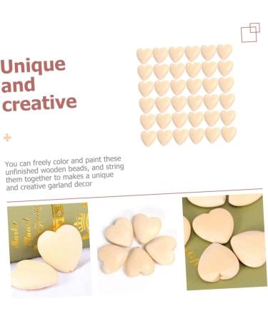 Safigle 150 PTH Peach Herz Heart Pearls - Wooden Crafting Beads for Valentine's Day Decoration & Tinkering Accessories - Buy Online on GoSupps.com