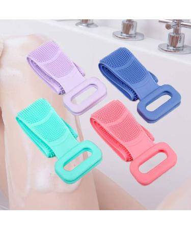 2020 Updated Silicone Back Scrubber for Shower - Easy to Clean Body Brush Exfoliator - Hygienic - Lilac Purple - Buy Online on GoSupps.com