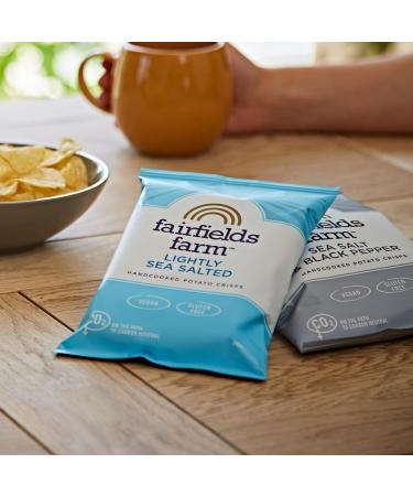 Fairfields Farm Crisps Lightly Sea Salted Hand Cooked Potato Crisps 40g | Pack of 10 - Buy Online on GoSupps.com