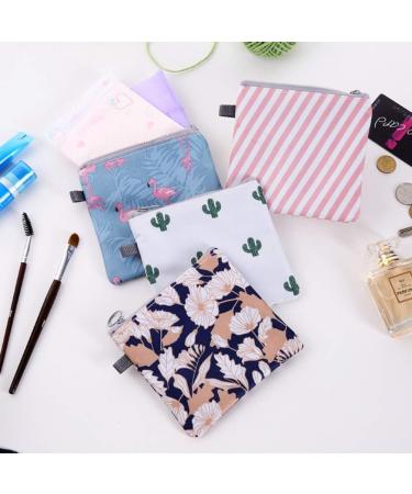 4 Pack Sanitary Napkin Bags for Women & Girls - Cactus Flamingo Stripe Designs - Multicolor Collection - Buy Online on GoSupps.com