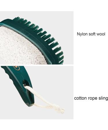 Generic Foot Scrubber Brush 2 in 1 Multifunctional Foot Brush - Gentle Pumice Stone for Feet Comfortable Bathroom Accessories for Men and Women Green - Buy Online on GoSupps.com