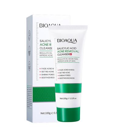 BIOAQUA Salicylic Acid Acne Marks Removal Deep Foam Cleanser Shrink Pores Soothing Oil Control 100g / 3.52fl.oz