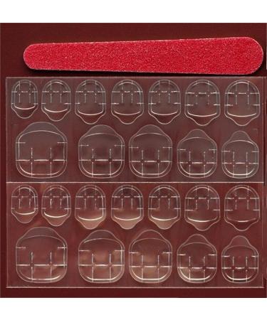 Press on Nails Short Square Fake Nails Wine red glittering pink line False Nails Gloss Reusable Press on Nails Designs Acrylic Nails Press on Artificial Nails Stick on Nails For Women Girls 24Pcs - Buy Online on GoSupps.com